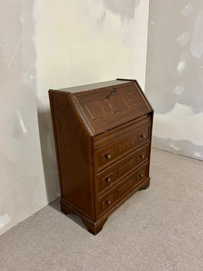 Antiker Sekretär Schreibtisch Holz mit Schubladen Vintage