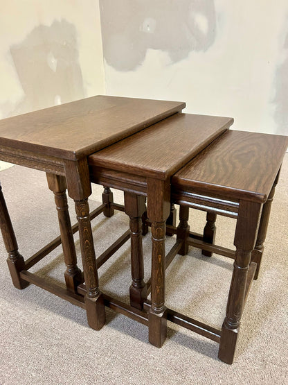 3er Set Satztische Massivholz Beistelltische Couchtische