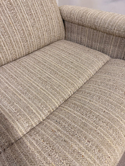 Dänisches Mid Century 2er Sofa mit Strukturstoffbezug, retro