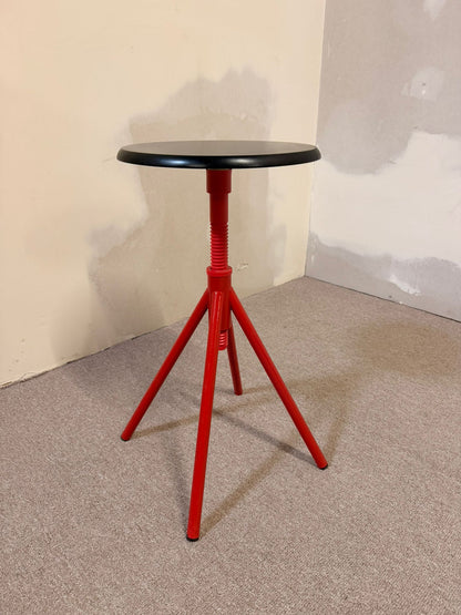 Höhenverstellbarer Hocker Drehhocker aus Holz/ Metallgestell