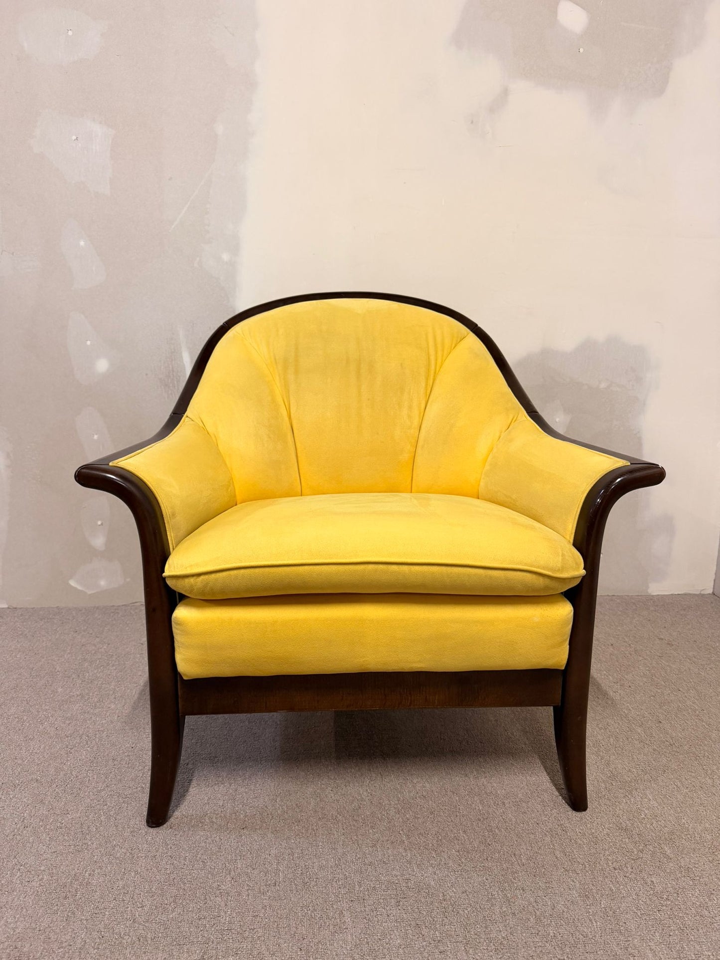 Sessel im Art Deco Stil, Loungesessel Clubsessel in gelb