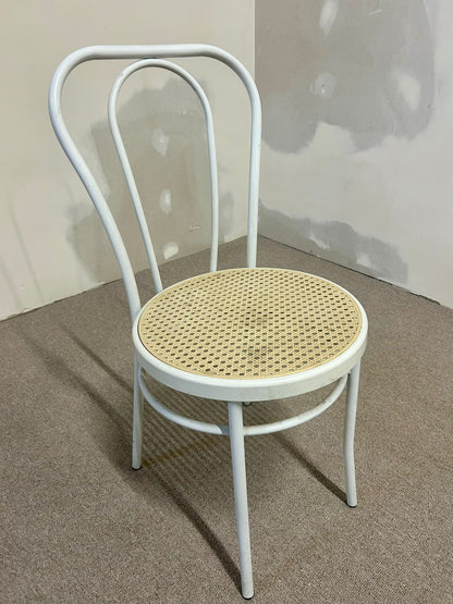 Bistrostuhl in Weiss im Stil von Thonet