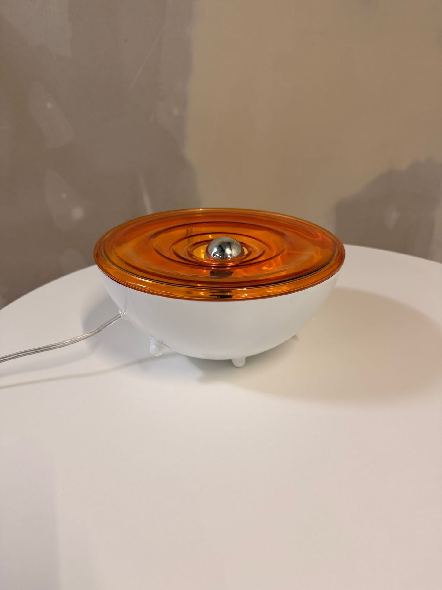 Vintage Space Age Tischlampe aus Frankreich, 70`s, orange