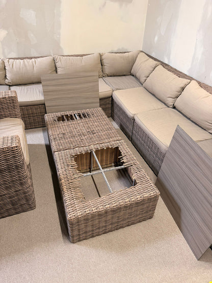 Grosse Rattan Lounge-Gruppe für den Garten und Terasse