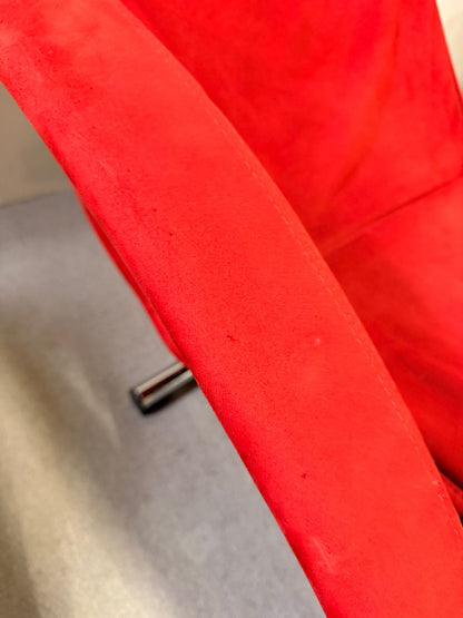 Vintage Designer Liegestühle rote Polster, Relaxsessel