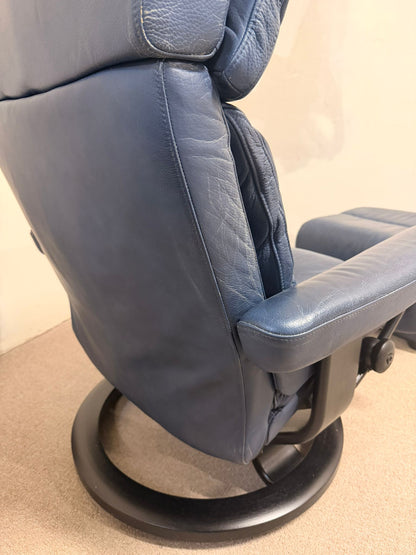 Ledersessel Relaxsessel Stressless (L) + Ottoman + Stauraum