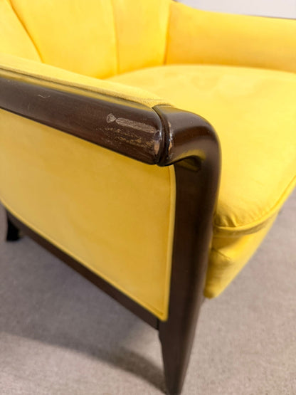 Sessel im Art Deco Stil, Loungesessel Clubsessel in gelb