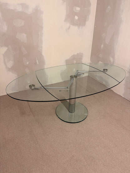Esstisch Titan von Draenert mit ausziehbarer Mechanik, Glas