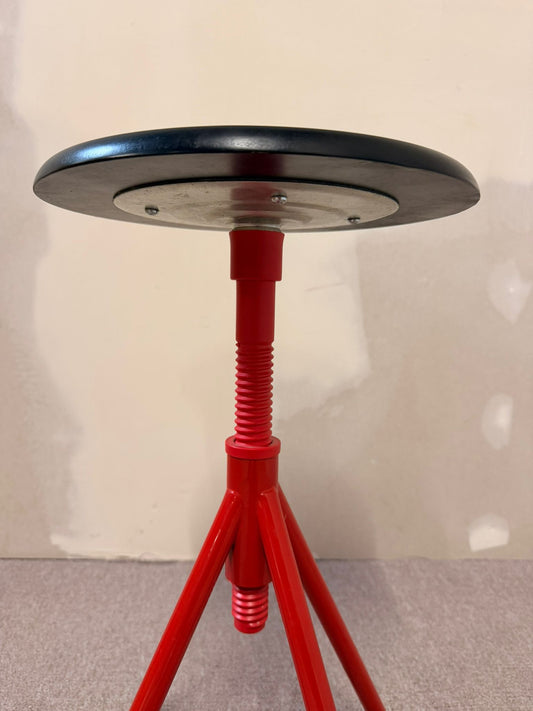 Höhenverstellbarer Hocker Drehhocker aus Holz/ Metallgestell