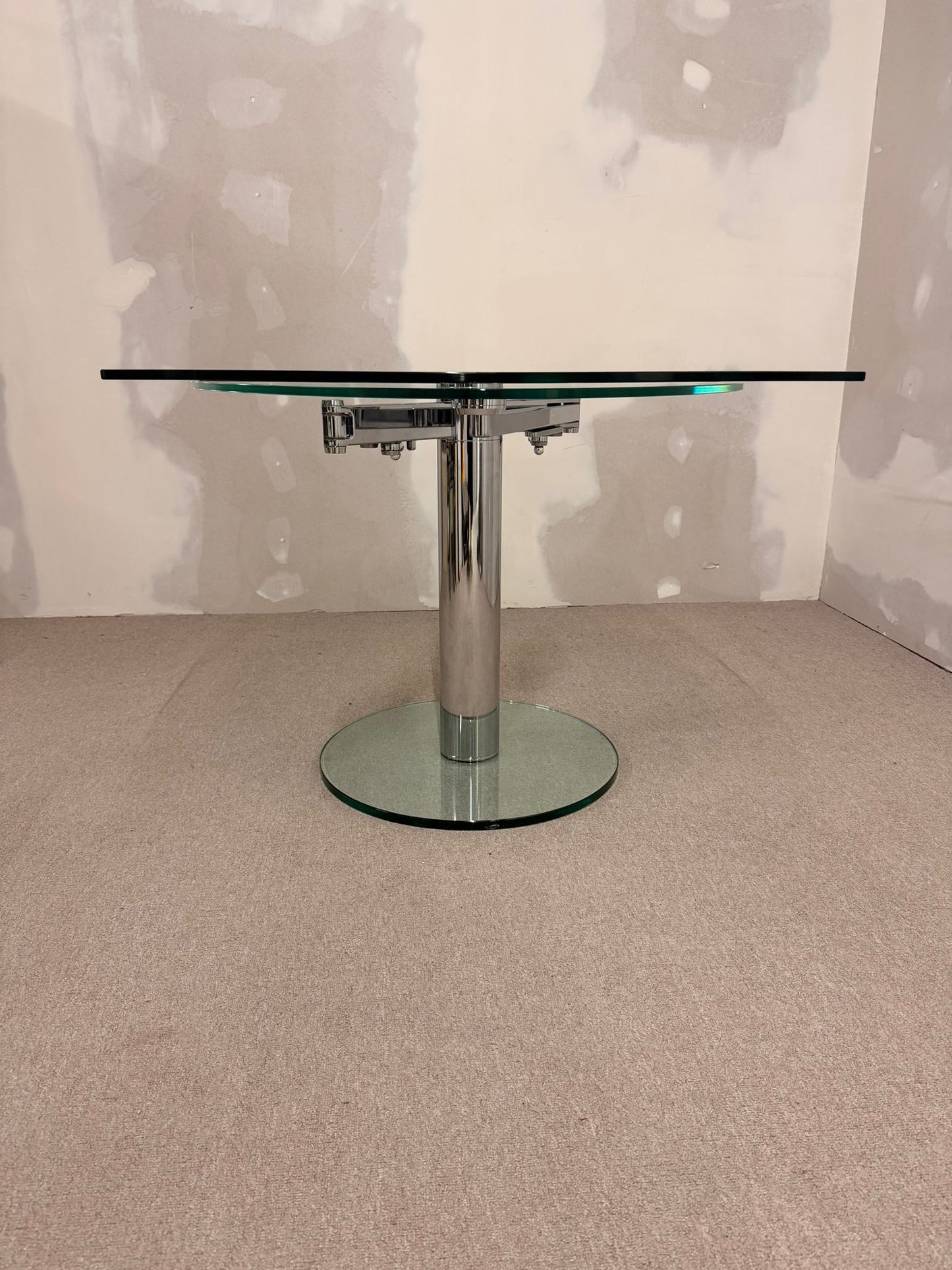 Esstisch Titan von Draenert mit ausziehbarer Mechanik, Glas