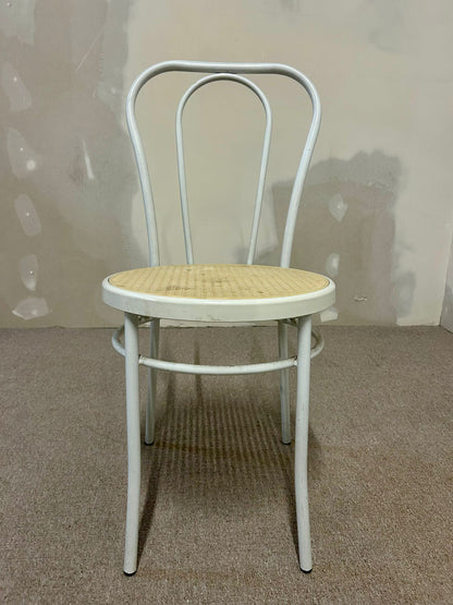 Bistrostuhl in Weiss im Stil von Thonet