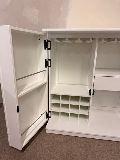 Barschrank Weinschrank Hausbar in weiss als Highboard