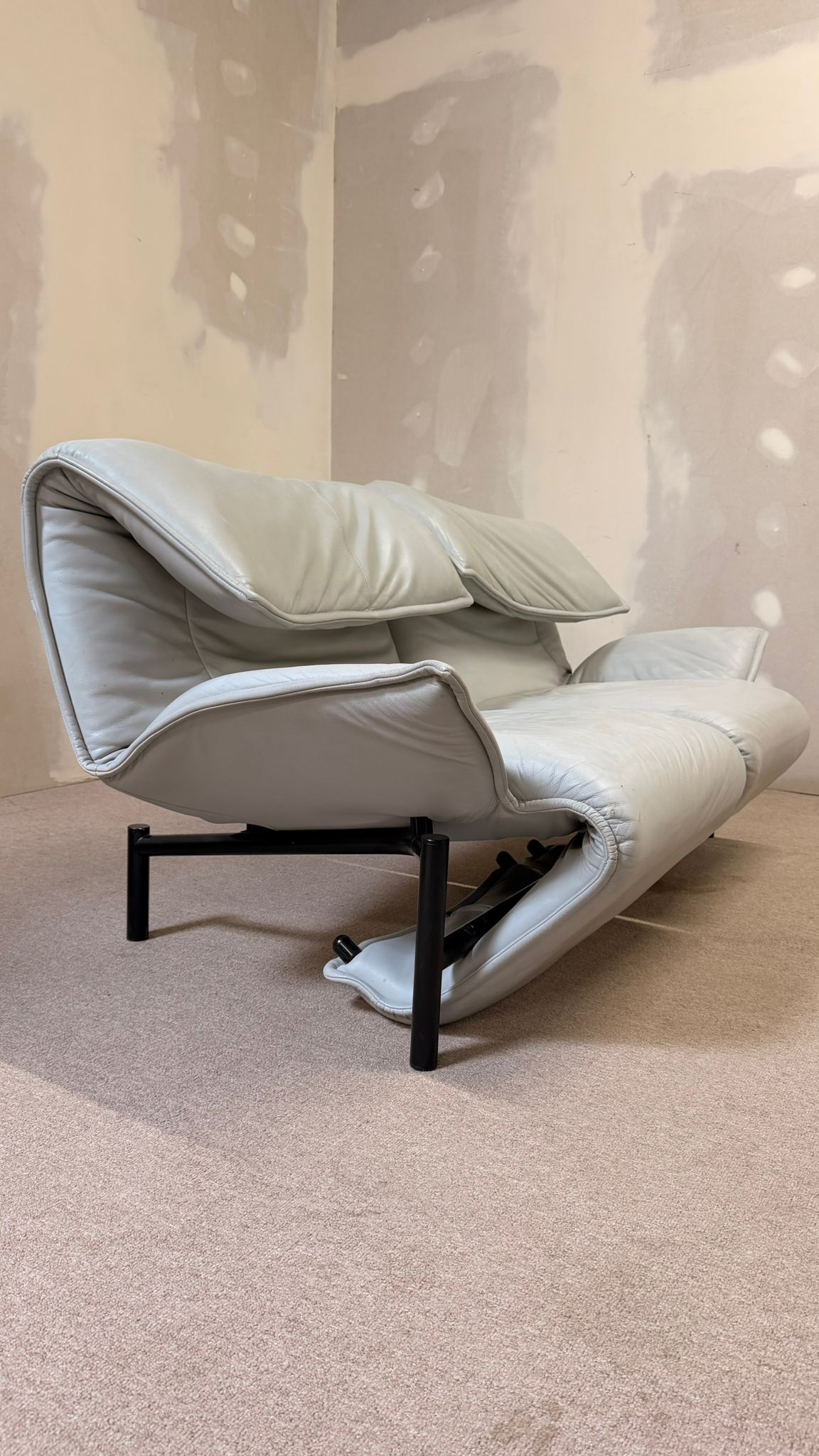 Cassina Veranda Leder Sofa von Vico Magistretti 80er Jahre
