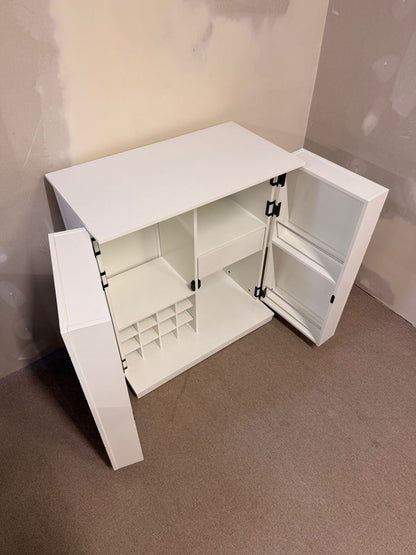 Barschrank Weinschrank Hausbar in weiss als Highboard