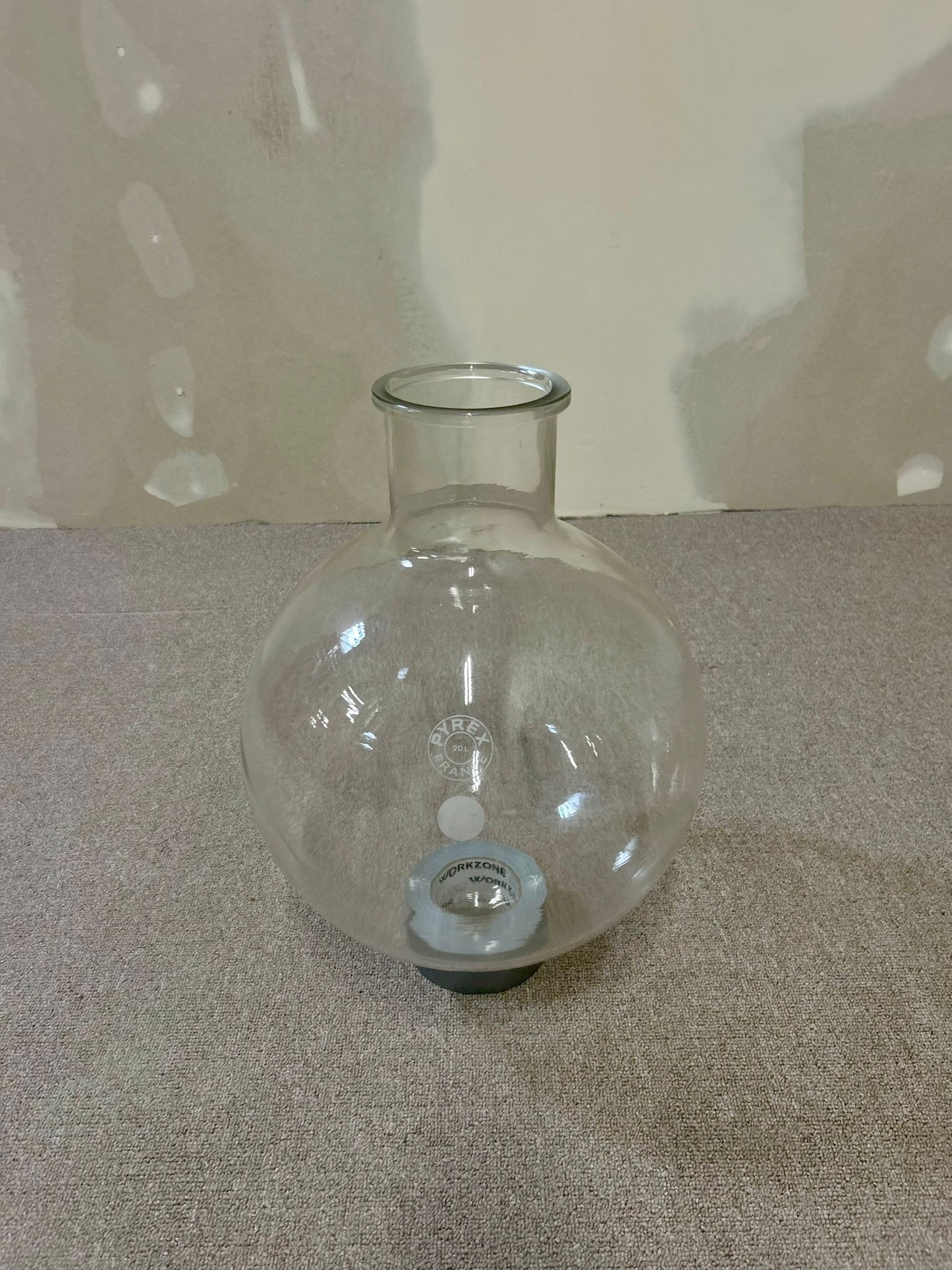 Grosser Glasballon Pyrex France 20 Liter Glaskolben Deko