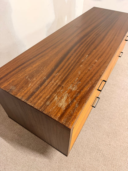 60er Jahre Vintage Sideboard Kommode Anrichte, 4 Schubladen