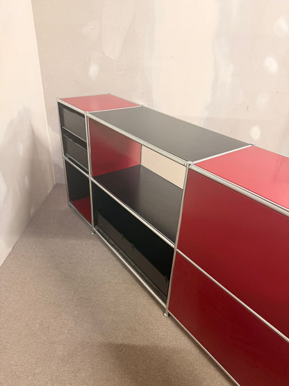 Interio Quadro (USM Büromöbel Style) Sideboard rot/schwarz