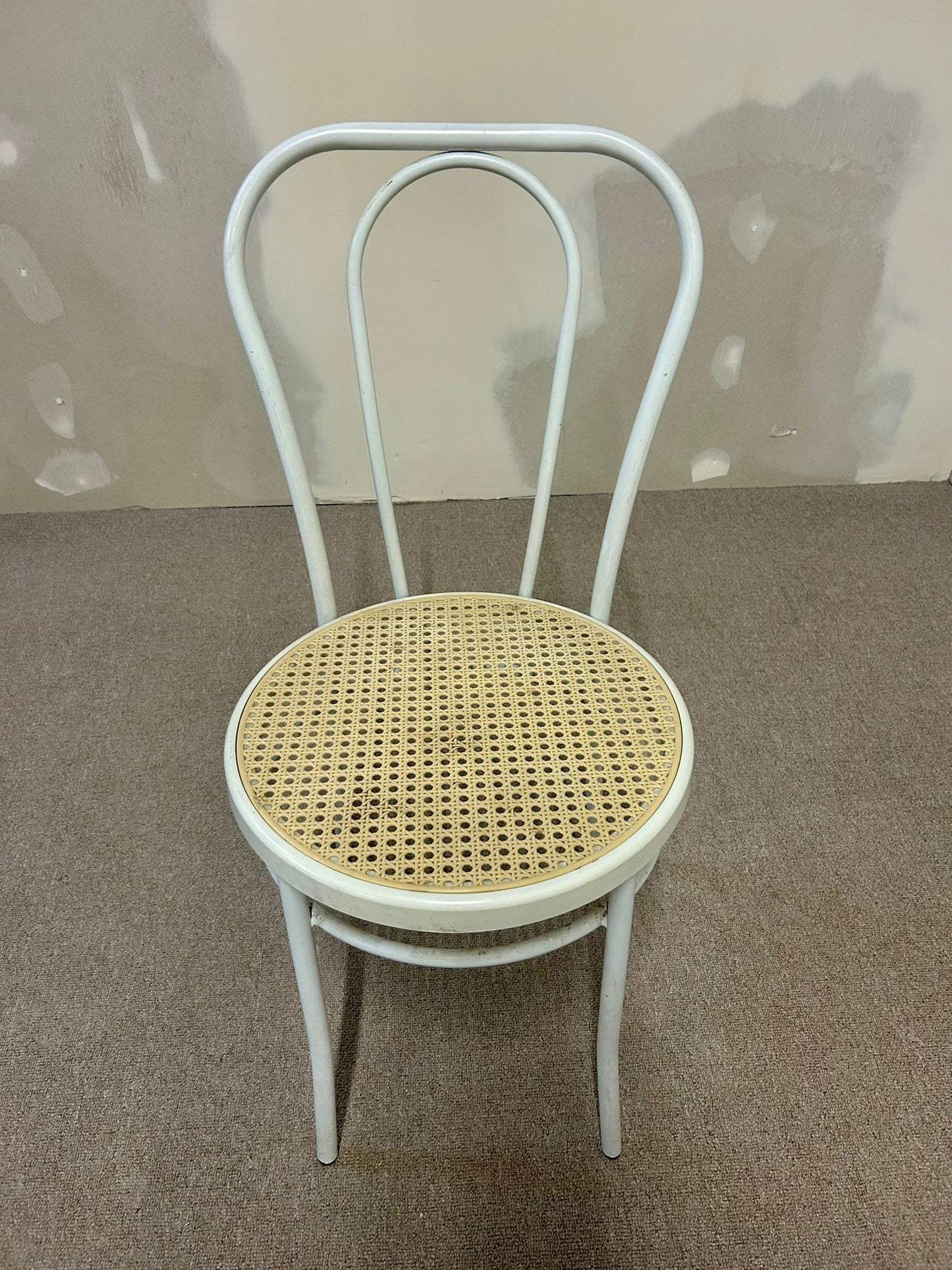 Bistrostuhl in Weiss im Stil von Thonet