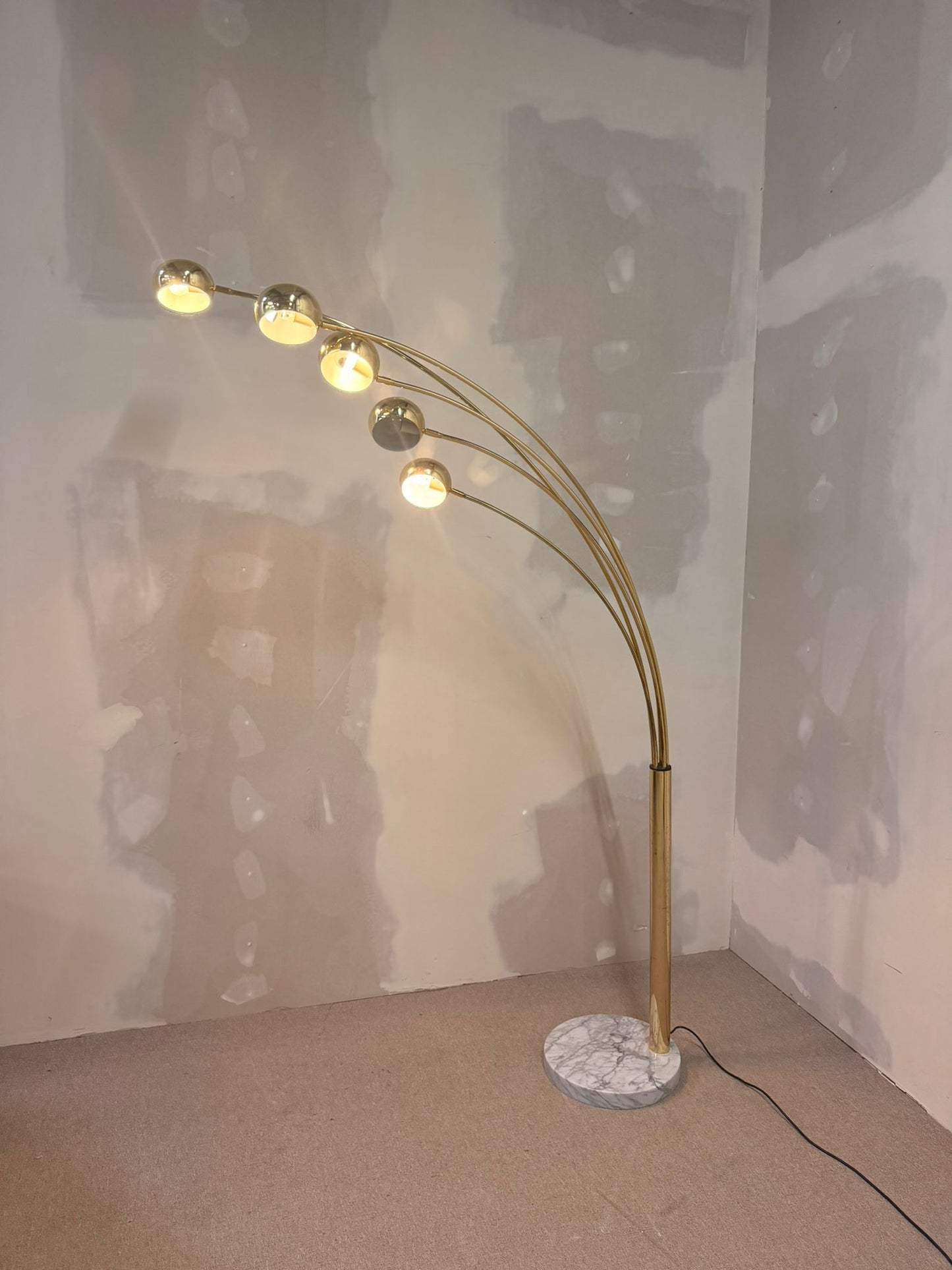 Vintage Designer Bogenlampe „Rondo“ von LaRelco Milano Italy