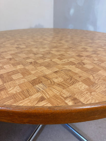 Vintage Mid Century Tisch Mosaikplatte und Chromfüsse 70er