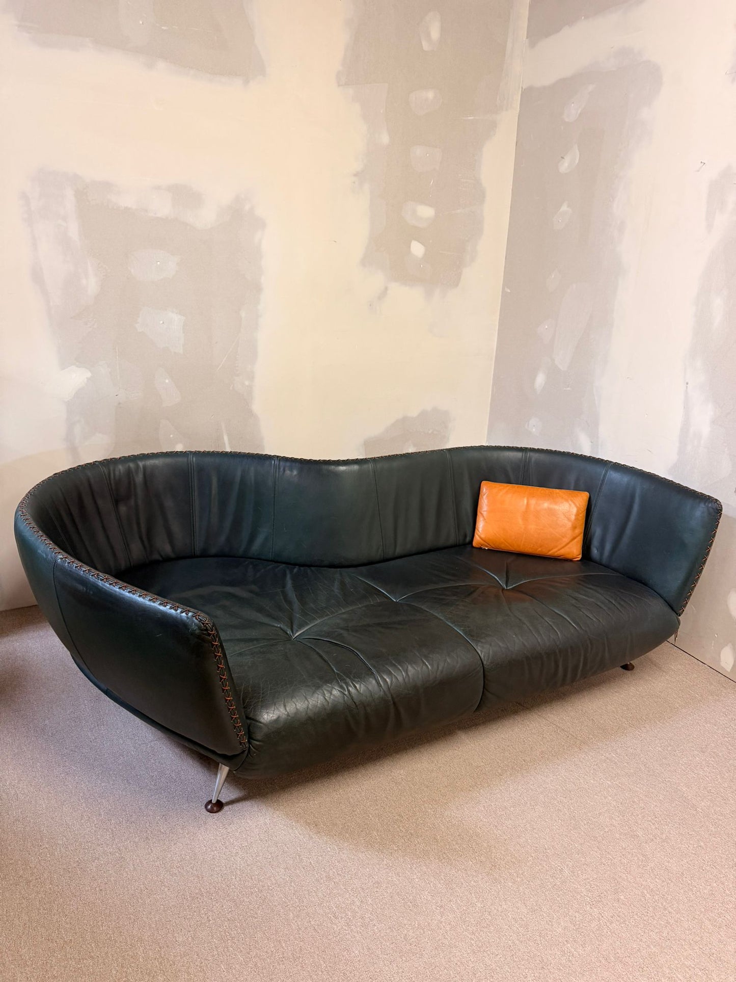 Vintage Ds-102 Ledersofa von Mathias Hoffmann für De Sede