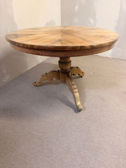 Antiker Biedermeier Esstisch Louis Philippe Sternmuster