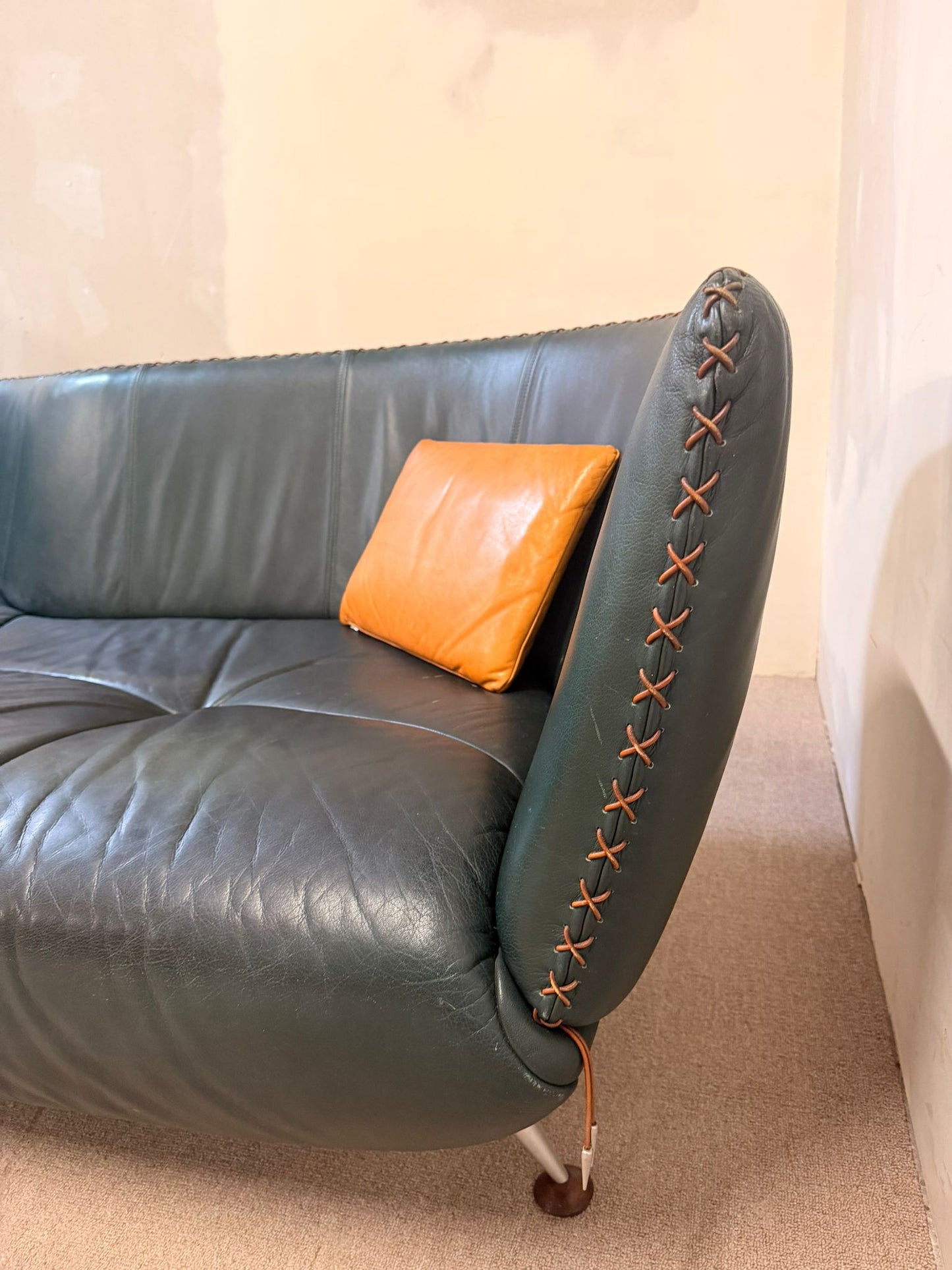 Vintage Ds-102 Ledersofa von Mathias Hoffmann für De Sede