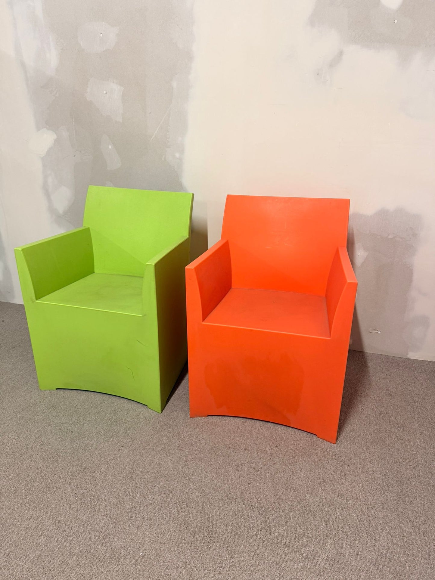 2er Set Farbenfrohe Designer-Sessel HAANS Lifestyle grün/orange