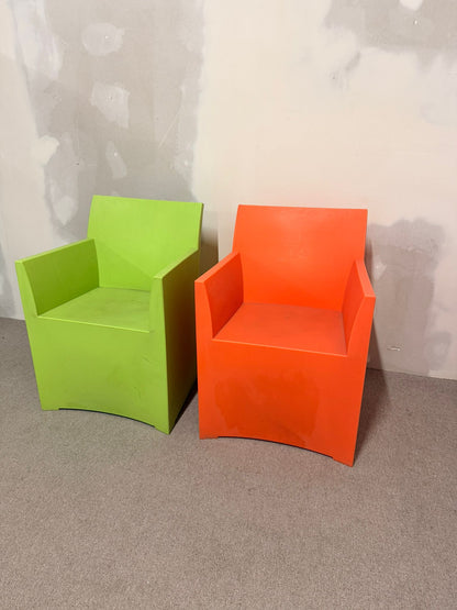 2er Set Farbenfrohe Designer-Sessel HAANS Lifestyle grün/orange