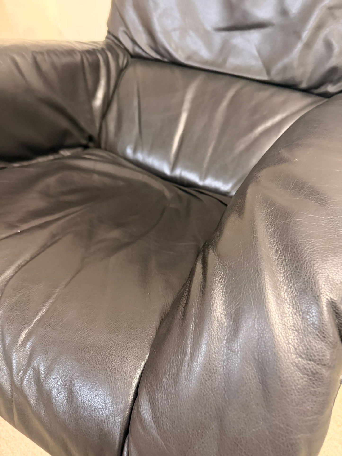 Robert Haussmann Schaukelstuhl mit Fusshocker Loungesessel