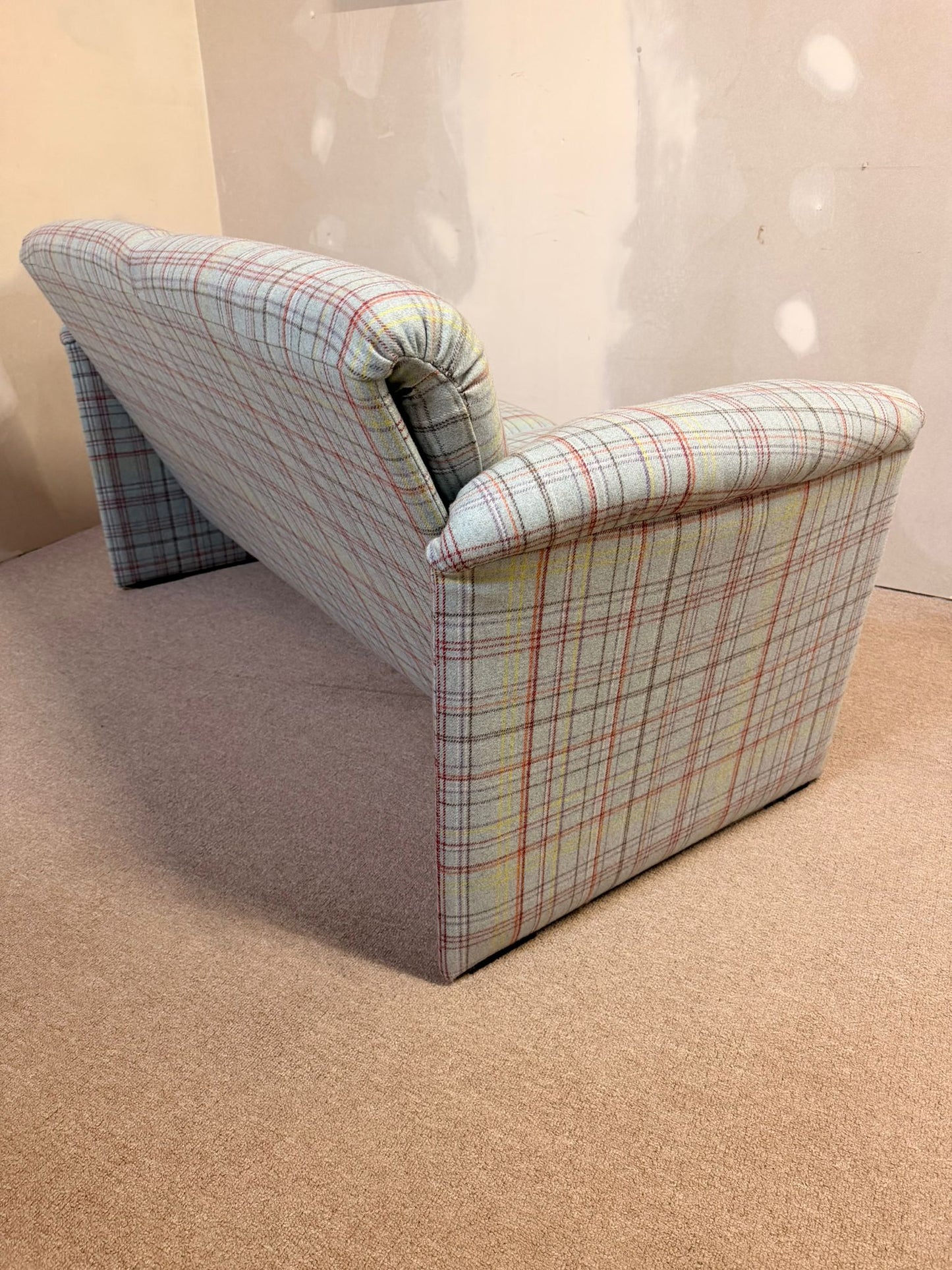 Leolux Bora Bora Sofa 2-sitzer im Karomuster in hellblau