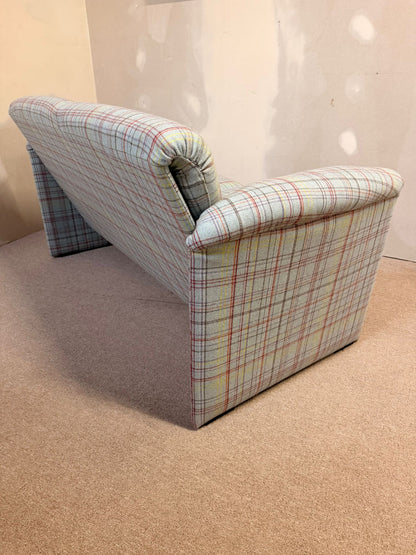 Leolux Bora Bora Sofa 2-sitzer im Karomuster in hellblau