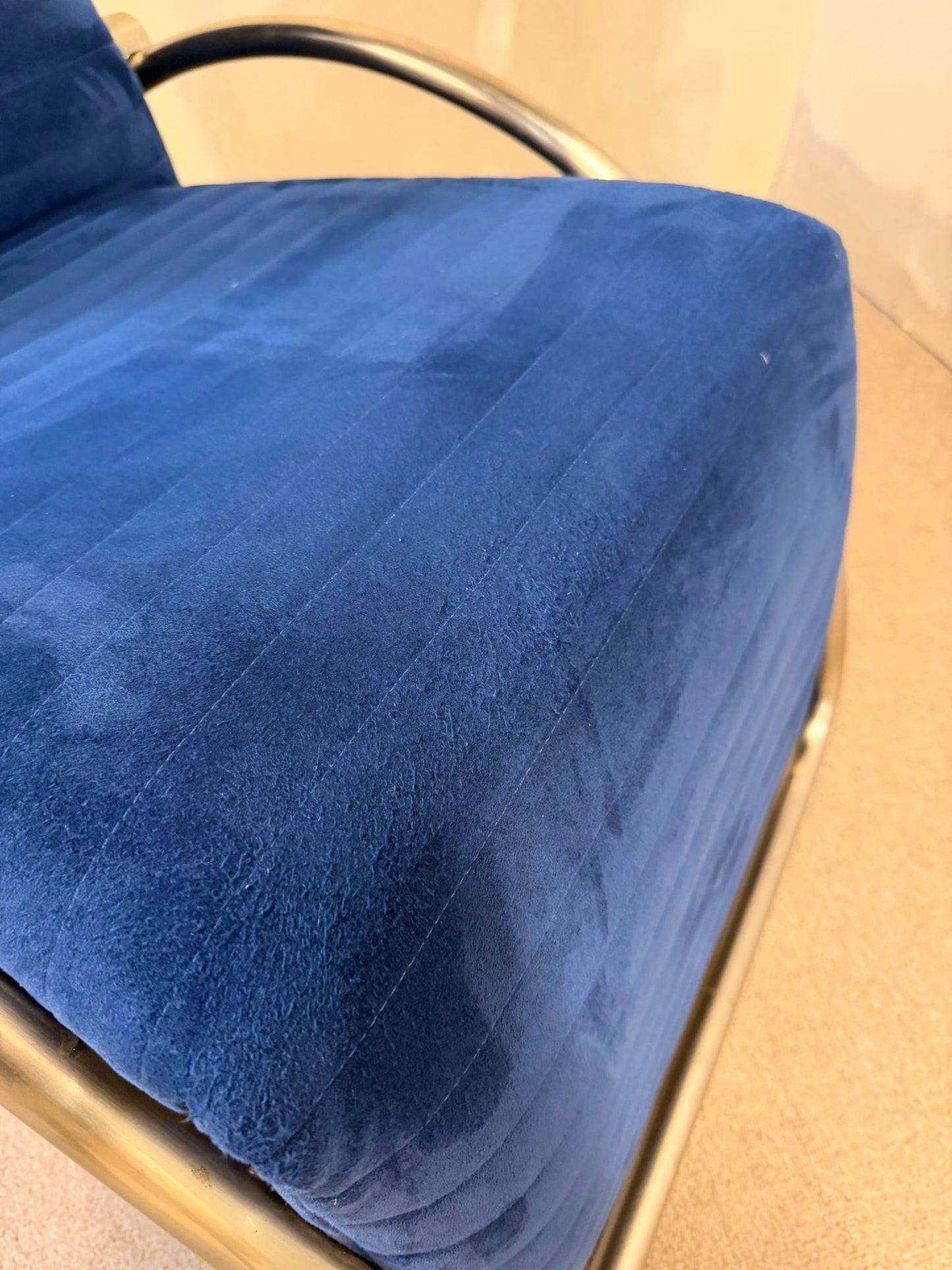 Blaue skandinavische verstellbare Relaxliege Sessel von 1980