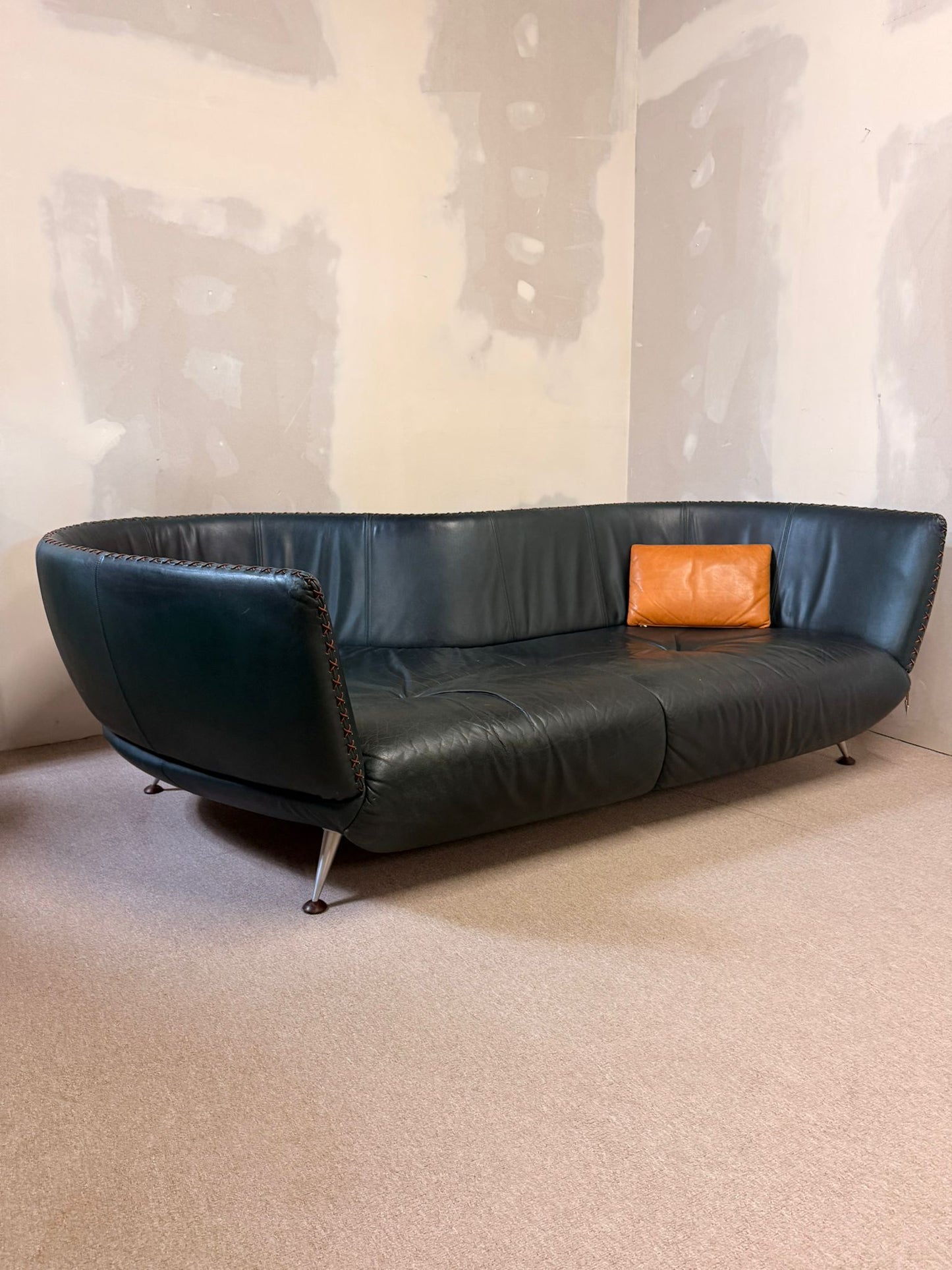 Vintage Ds-102 Ledersofa von Mathias Hoffmann für De Sede