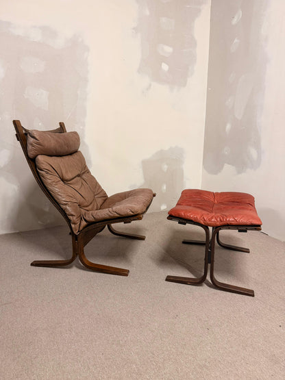 Siesta Sessel und Ottoman von Ingmar Relling für Westnofa