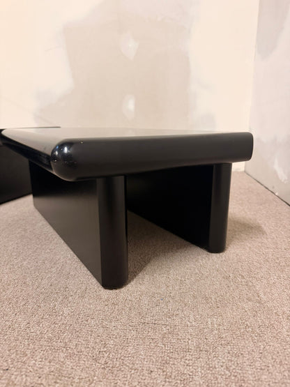 2er Set schwarze module Couchtische im Stil Rodolfo Bonetto