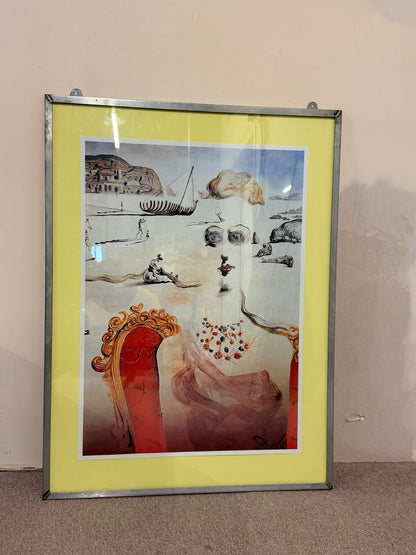 Kunstdruck "Paranoia" von Salvador Dalí, Metall Rahmen
