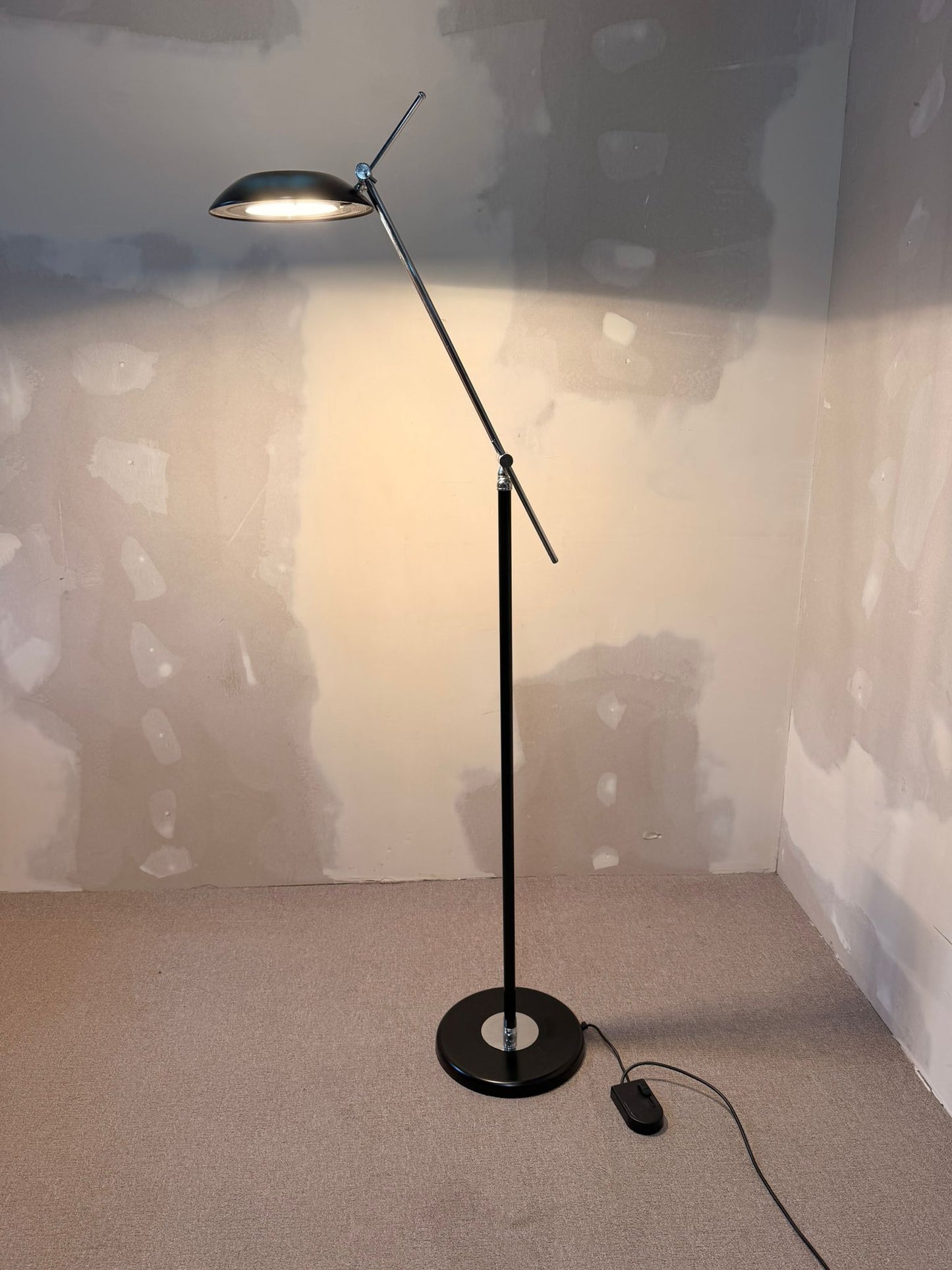 Verstellbare designer Stehlampe im Space Age Stil, verchromt