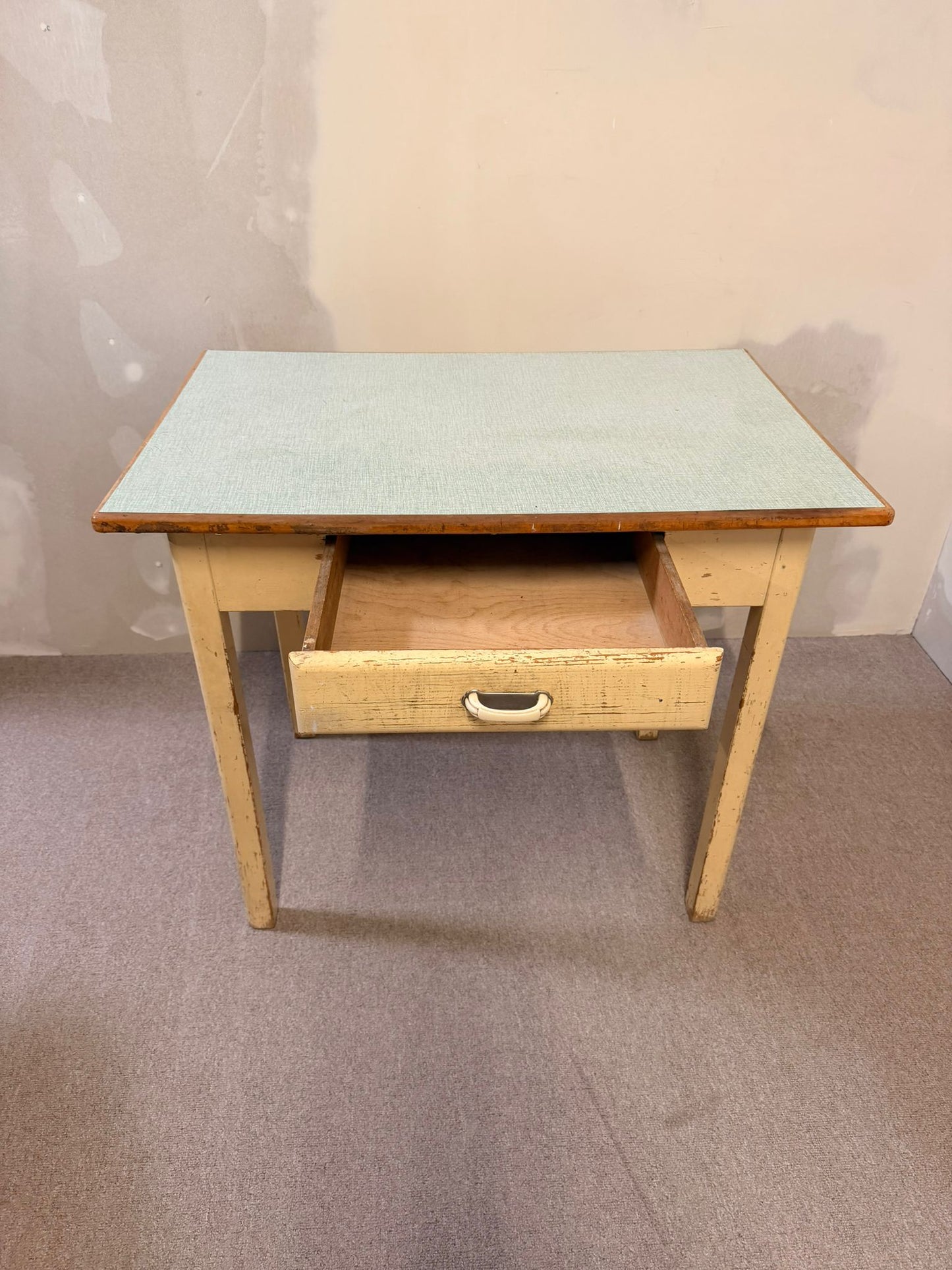 50`s vintage Tisch Küchentisch mit Schublade, Kelko Platte