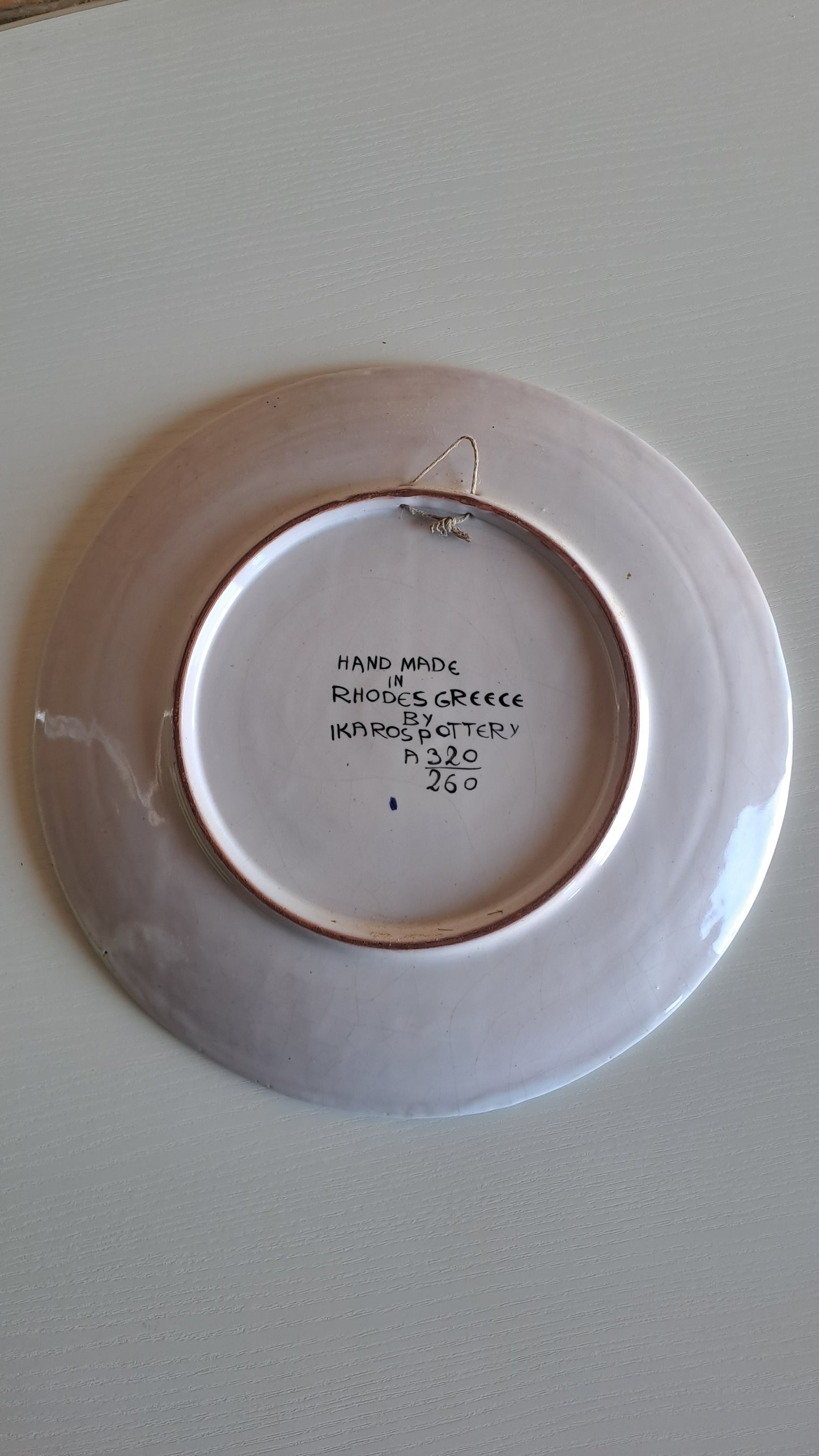 Vintage Ikaros Pottery Rhodes handbemalter Keramikteller