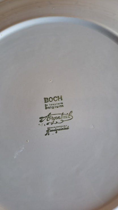Vintage Boch La Louvière Argenteuil Keramik Teller Belgien