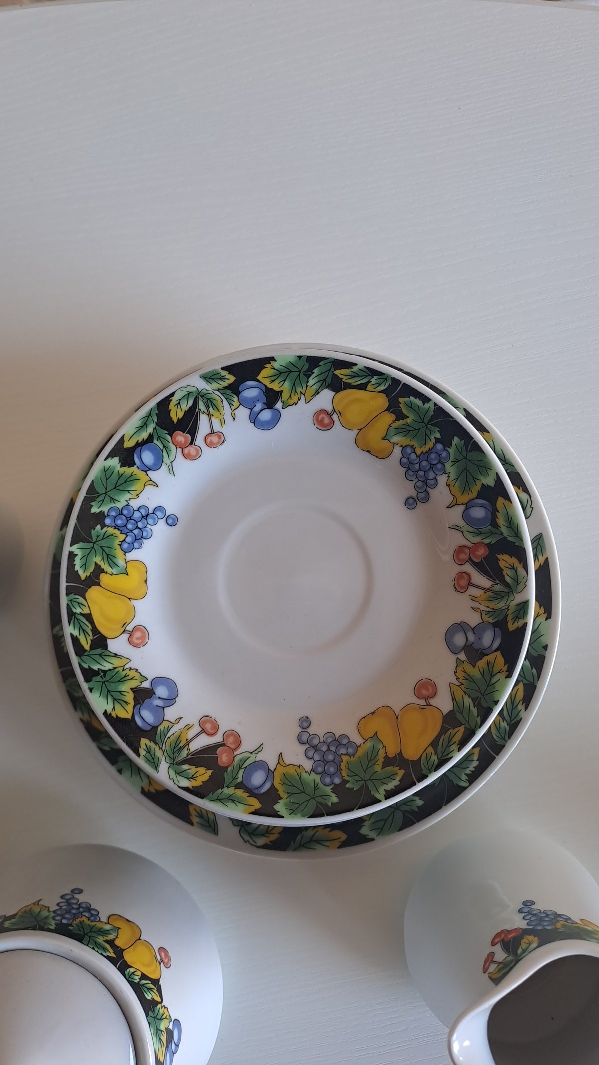 Porzellan Kaffee Service Obstdekor 21-teilig