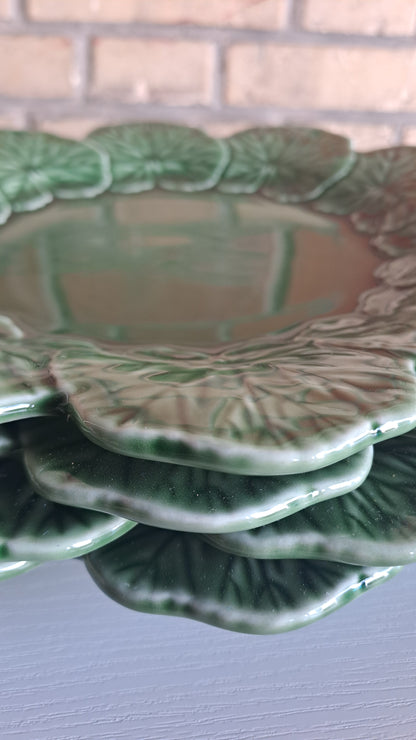 4er Set Bordallo Pinheiro Geranium Teller Made in Portugal