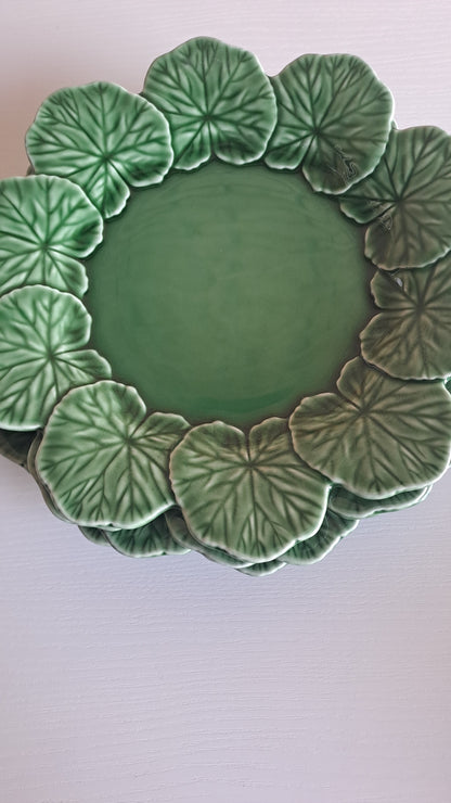 4er Set Bordallo Pinheiro Geranium Teller Made in Portugal