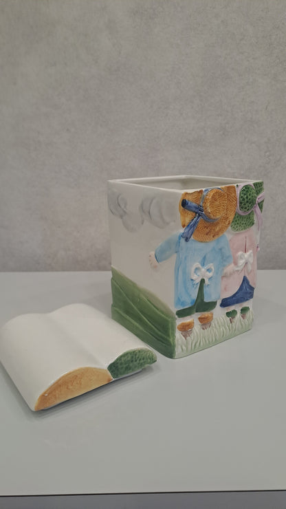 Seltene Vintage Keramik Keksdose i Naïf von Special Espresso