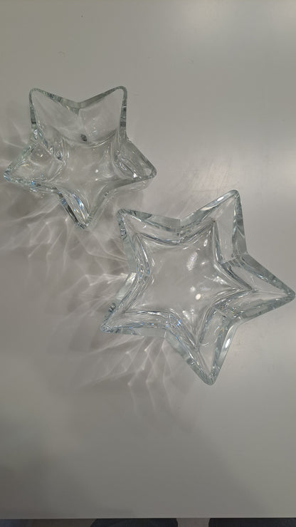 2er Set weihnachtliche Sternschalen von Saphira Glas Design