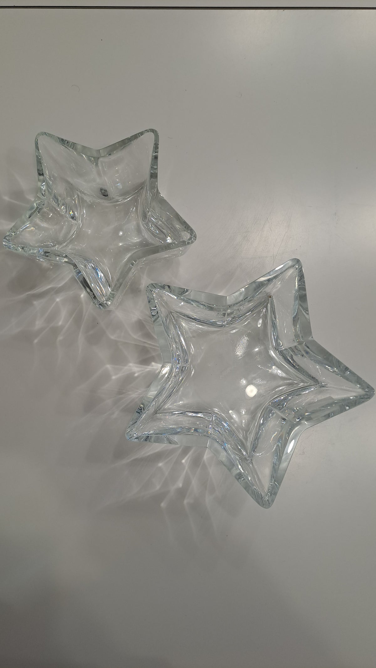 2er Set weihnachtliche Sternschalen von Saphira Glas Design