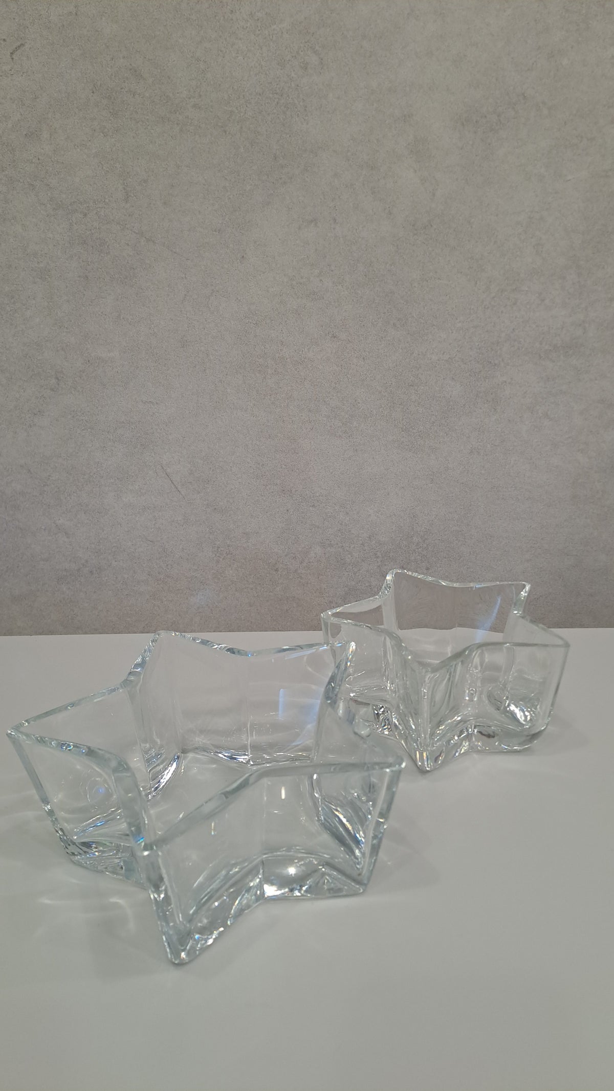 2er Set weihnachtliche Sternschalen von Saphira Glas Design
