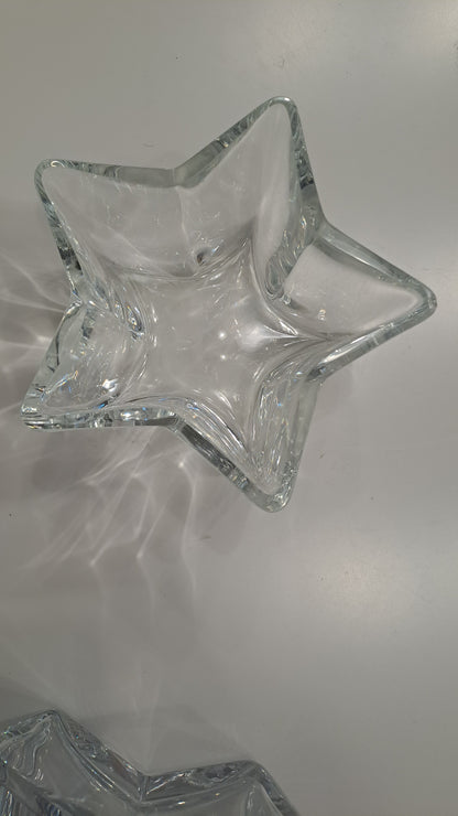 2er Set weihnachtliche Sternschalen von Saphira Glas Design