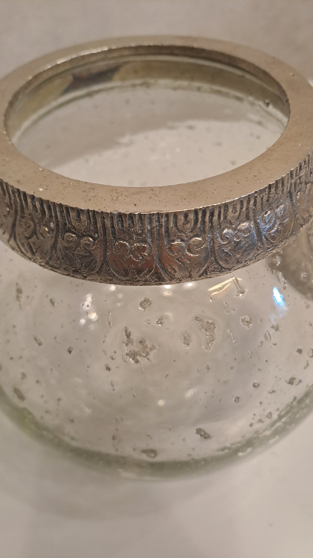 Vintage Vorratsglas Bonbonglas Bauernsilber Metall-Deckel
